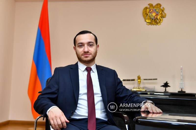 Мхитар Айрапетян на брифинге в правительстве Армении, Ереван