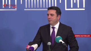 Ален Симонян, спикер парламента Армении, выступает с заявлением о поддержке Никола Пашиняна