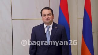 Армен Баграмян, лидер блока «Мать Армения», на предвыборном мероприятии