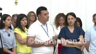 Премьер-министр Армении Никол Пашинян на брифинге, 9 июля 2025 года