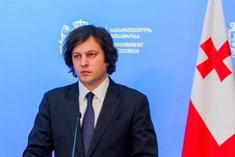 Премьер-министр Грузии Ираклий Кобахидзе выступает с заявлением о подключении Армении к проекту Баку – Тбилиси – Карс.