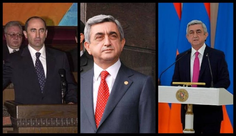Президент России Владимир Путин и президент Армении на встрече, Армения