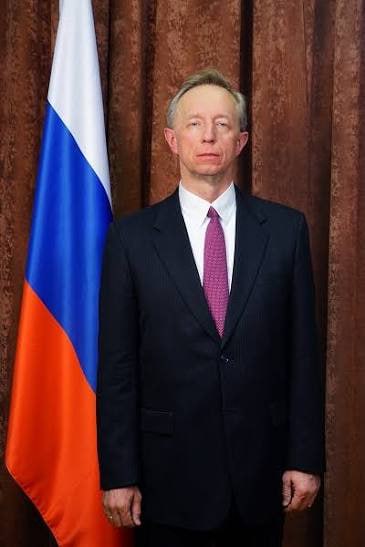 Михаил Галузин на брифинге МИД РФ